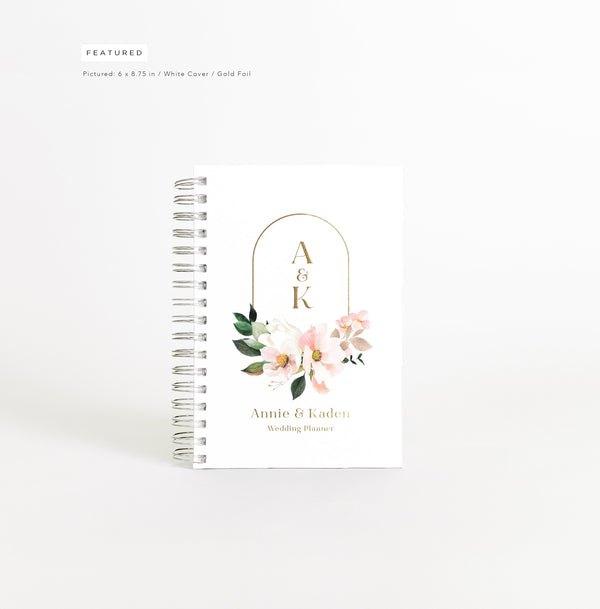 Wedding Planner | Personalized Wedding Notebook | Custom Bridal Shower Gift | Real Foil Book | Gift for Bride | Design: Modern Floral