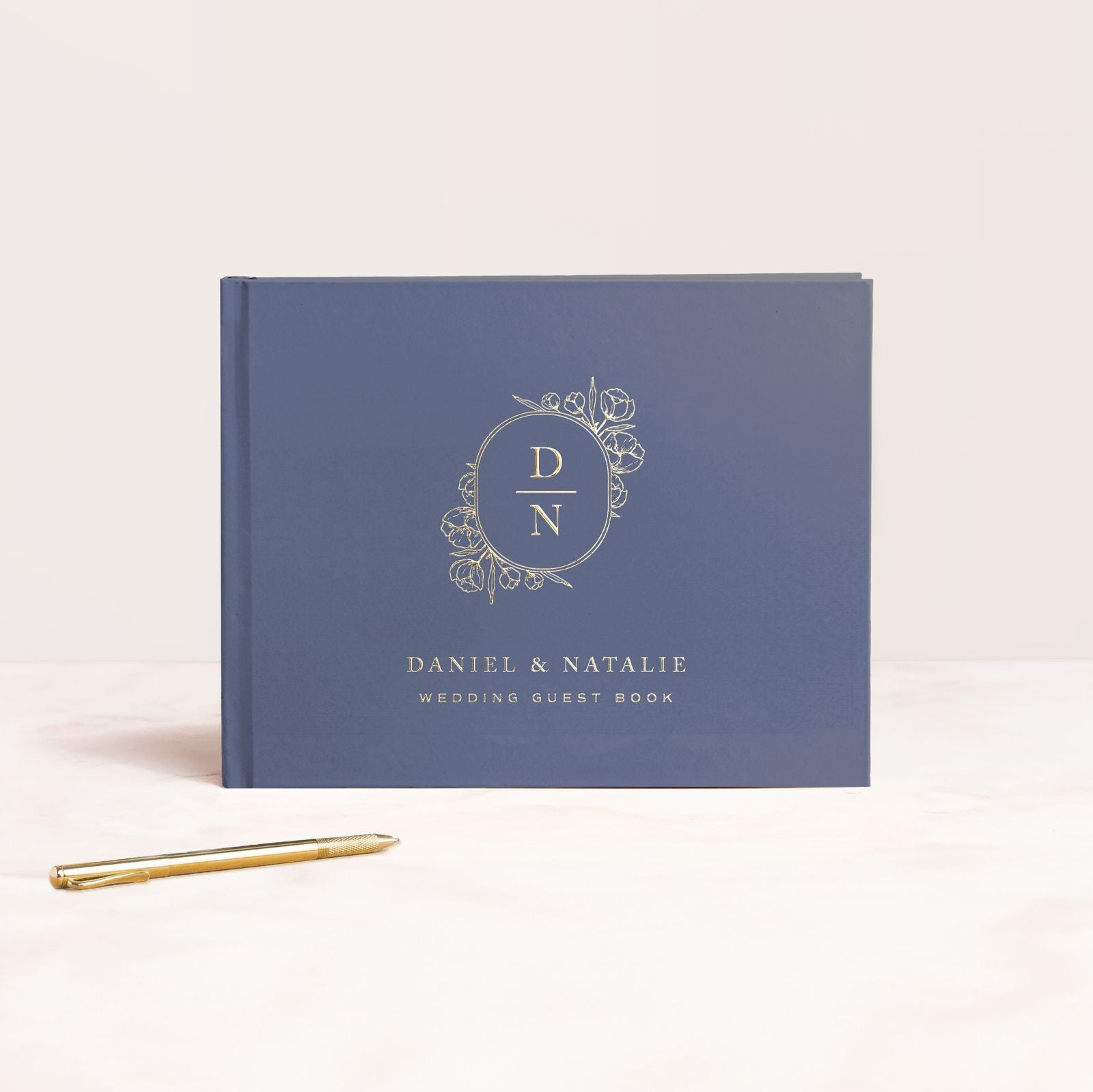 Floral Badge Guest Book