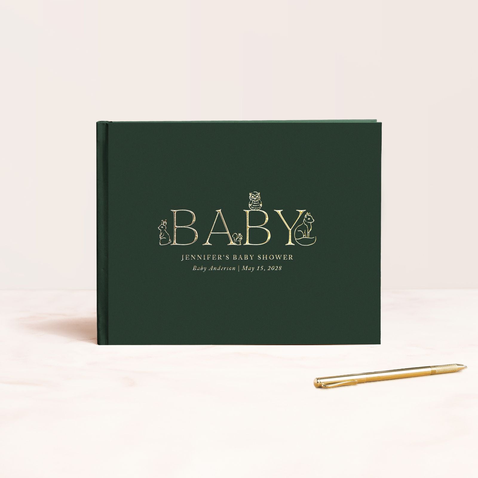 Woodland Creatures Baby Shower Guest Book