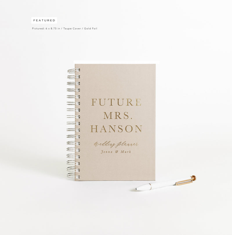 Wedding Planner | Personalized Wedding Planning Book | Foil Bridal Shower Gift | Engagement Gift | Gift for Bride | Design: Sophisticated