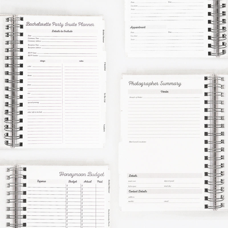 Wedding Planner | Personalized Floral Planning Book | Custom Bridal Shower Gift | Foil Book | Gift for Bride | Design: Watercolor Formal