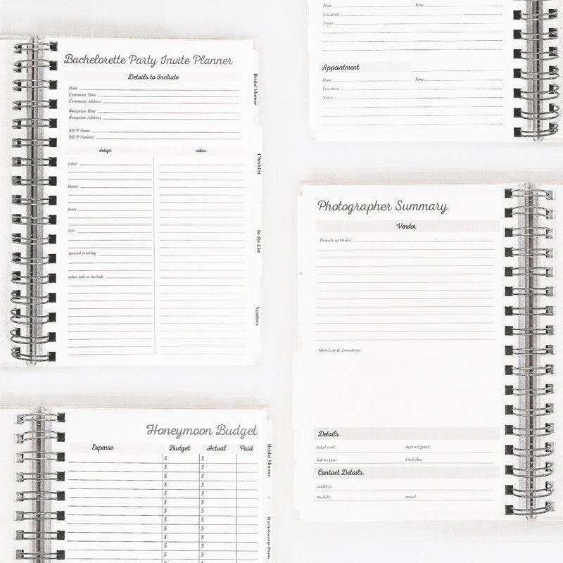 Wedding Planner | Personalized Wedding Notebook | Custom Bridal Shower Gift | Real Foil Book | Gift for Bride | Design: Floral Diamond